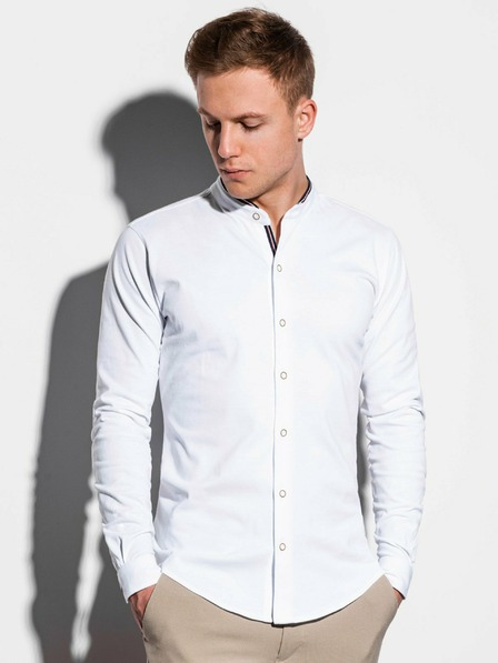 Ombre Clothing Férfi hosszú ujjú ing K542 - Fehér