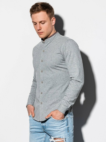 Ombre Clothing Férfi hosszú ujjú ing K542 - szürke