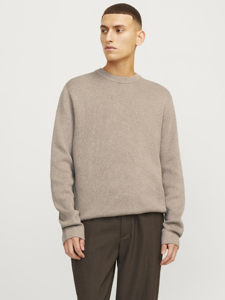 Jack & Jones Jack & Jones Férfi cipzáras pulóver bézs színben