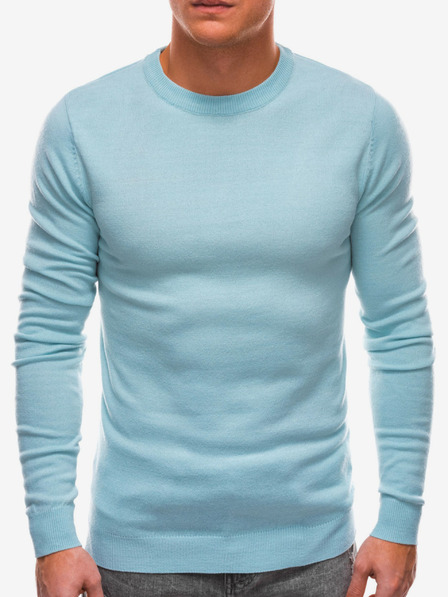 Ombre Clothing Világoskék férfi basic pulóver Ombre Clothing