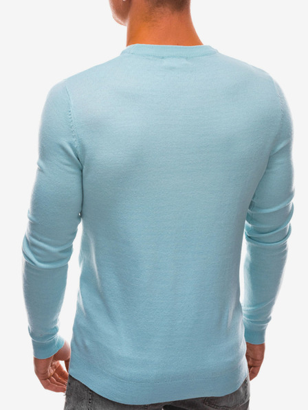 Ombre Clothing Világoskék férfi basic pulóver Ombre Clothing