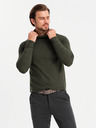 Ombre Clothing Férfi kötött garbó viszkózzal - sötétszürke V5 OM-SWTN-0127 Ombre ruházat