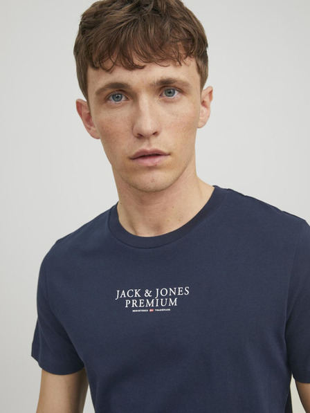 Jack & Jones Sötétkék Jack & Jones férfi kapucnis pulóver