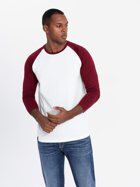 Ombre Clothing Férfi nyomtatott hosszú ujjú póló - fekete V1 OM-LSPT-0119 Ombre Ruházat