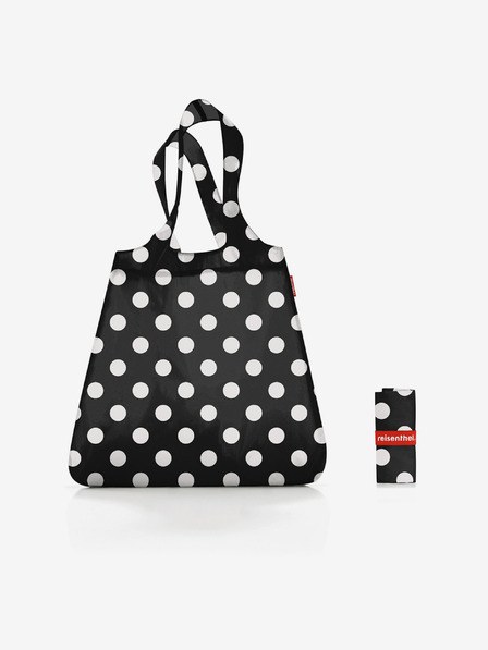 Reisenthel Fekete női bevásárlótáska fehér pöttyökkel Reisenthel Mini Maxi Shopper Dots White