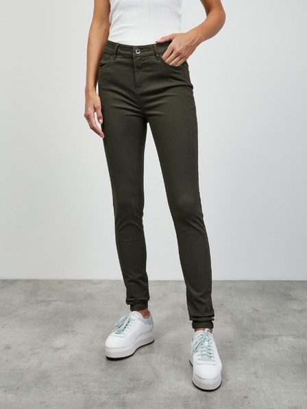 ZOOT.lab Khaki színű női slim fit nadrág ZOOT.lab Anna