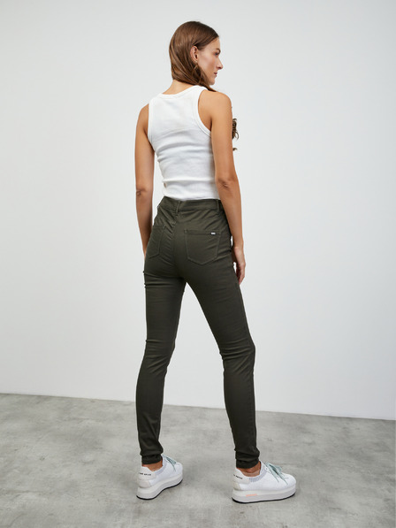 ZOOT.lab Khaki színű női slim fit nadrág ZOOT.lab Anna