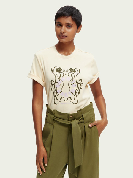 Scotch & Soda Bézs női póló Scotch & Soda Scotch & Soda