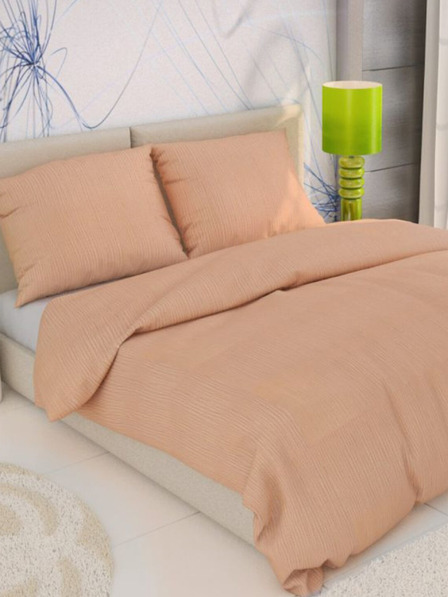Kvalitex Francia krepp ágynemű 200x200, 70x90cm lazac Kvalitex