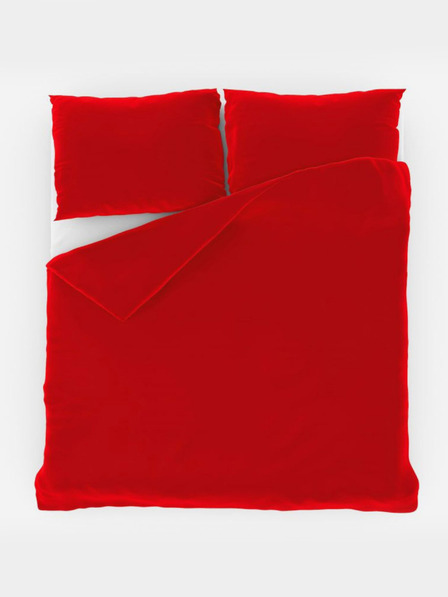 Kvalitex Francia egyszínű pamut ágynemű 200x200, 70x90cm piros