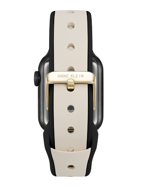 Anne Klein Anne Klein krém-fekete szilikon szíj Apple Watch 38/40/41-hez