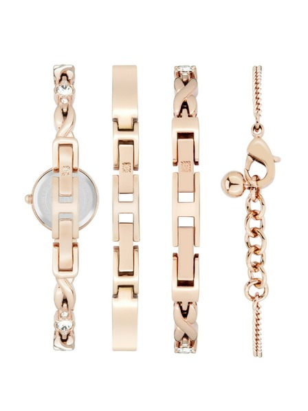 Anne Klein Rózsaarany női óra és ékszer szett Anne Klein