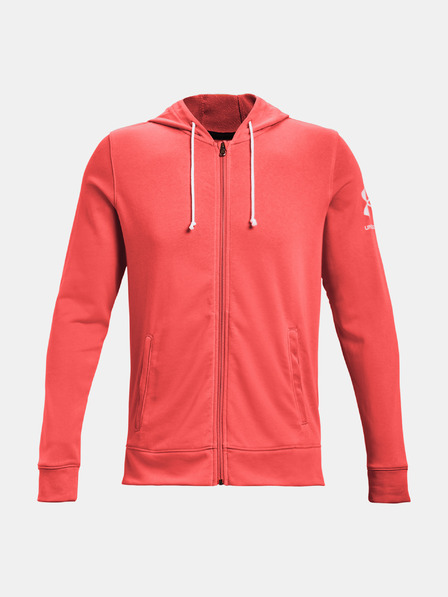 Under Armour Pulóver Under Armour UA RIVAL TERRY FZ HD - piros