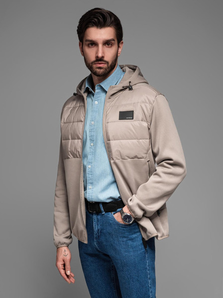Ombre Clothing Férfi könnyű színes sport kabát polárral Ombre Clothing