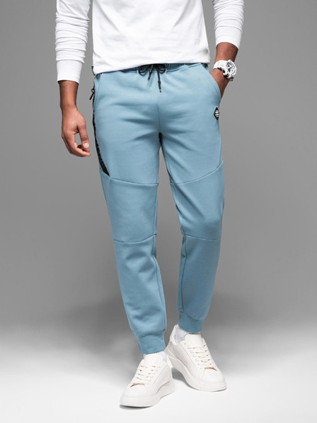 Ombre Clothing Férfi melegítőnadrág bordázott mandzsettával és díszítő cipzárral Ombre Clothing