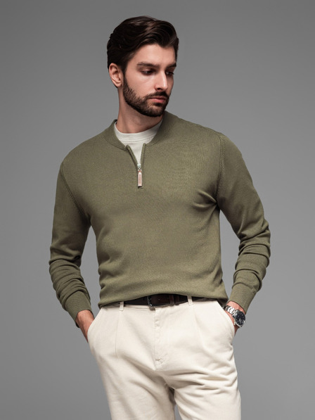 Ombre Clothing Ombre Clothing férfi kötött pulóver strukturált pöttyökkel