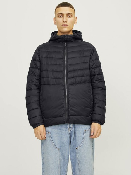 Jack & Jones Jack & Jones Férfi fekete steppelt kabát