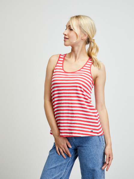 ZOOT.lab Fehér és piros női csíkos tank top ZOOT.lab Josefina Josefina