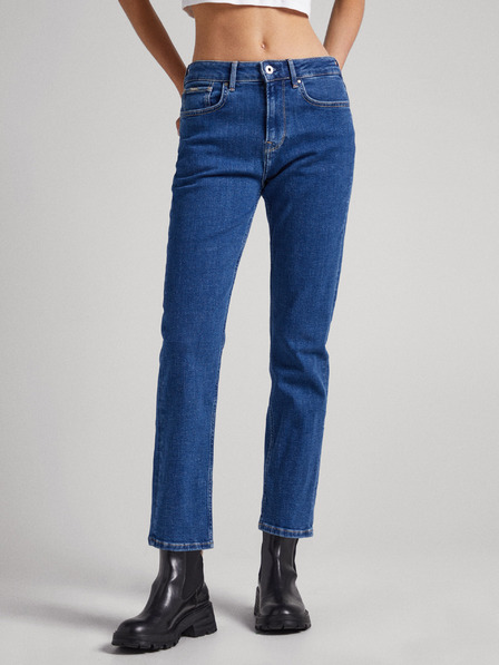 Pepe Jeans Kék női egyenes szabású farmernadrág Pepe Jeans Mary