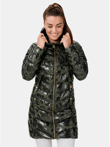 Sam 73 Khaki színű női steppelt mintás kabát SAM 73 Alisha
