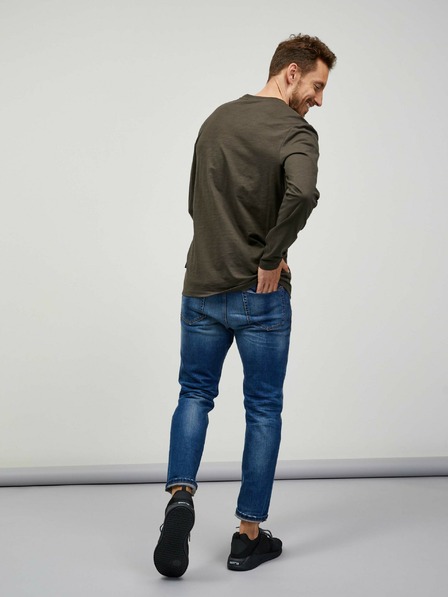 Sam 73 Khaki színű férfi hosszú ujjú póló SAM 73 Mindart