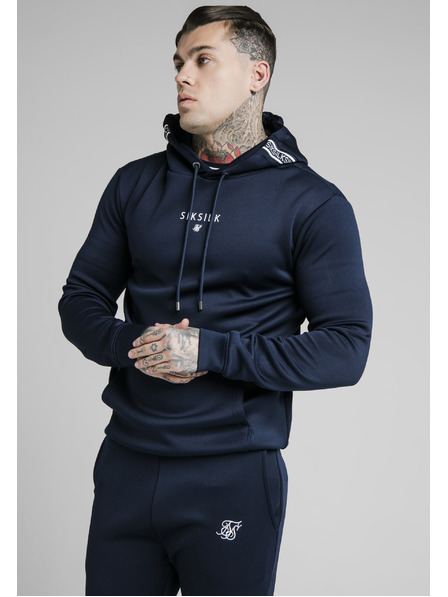 Siksilk Sötétkék SikSilk férfi kapucnis pulóver