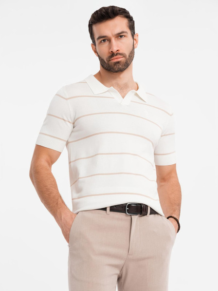 Ombre Clothing Férfi viszkóz póló vízszintes csíkokkal Ombre Clothing