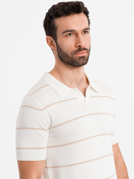 Ombre Clothing Férfi viszkóz póló vízszintes csíkokkal Ombre Clothing