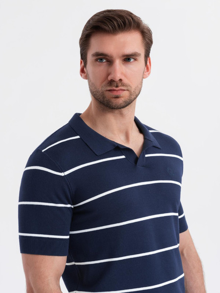 Ombre Clothing Férfi viszkóz póló vízszintes csíkokkal Ombre Clothing